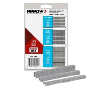 T50 Multi-Pack Heavy-Duty Staples, Sizes 1/4", 3/8", and 1/2", 1,875 Count - Picture 1 of 9