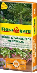 Floragard Kübel- & Palmenerde mediterran 40 L Zitruspflanzen Olivenbaum Dünger - Bild 1 von 4