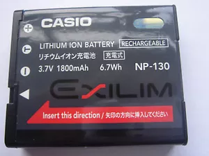 Original Casio NP-130 Battery Exilim EX-ZR1200 EX-ZR1500 ZR100 ZR850 ZR500 - Picture 1 of 1
