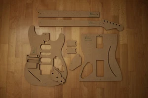 PowerStrat Schablonen für Gitarrenbau Templates z.B. Fender Reparatur - Bild 1 von 1
