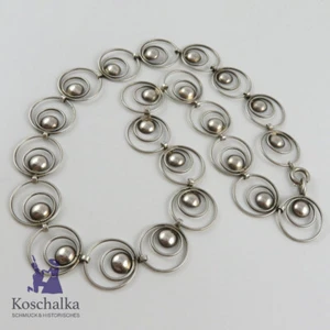 Vintage Stilvolles 800er Silber Collier / Kette, Meisterarbeit (1383EB) - Bild 1 von 5