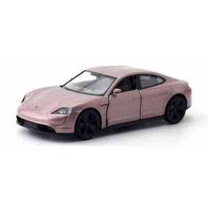 1:36 Porsche Taycan Turbo S modelo de coche juguete de fundición a presión para niños rosa - Imagen 1 de 6