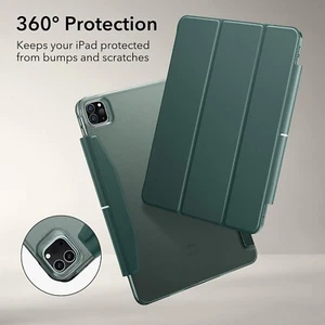 iPad Pro 11 Inch 2021 ESR YIPEE TRIFOLD Case Cover Pencil Holder Clip GREEN - Picture 1 of 10