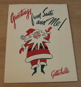 VTG 1950's Store ADVERTISING Folder/SANTA CLAUS Photo~"GOTTSCHALK'S" Fresno CA~ - Picture 1 of 7