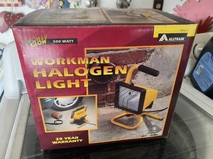 Vintage ALLTRADE Power Glow Halogen Worklight 580 Watts Independent Bulbs NIB - Picture 1 of 7