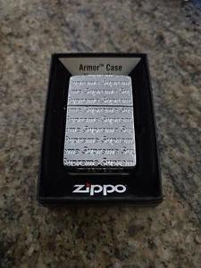 Supreme Zippo Sealed Repeat Engraved Armor Case SILVER FW22 Brand New Authentic - Picture 1 of 6