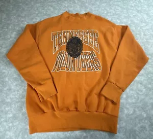 Vintage Tennessee Volunteers Sweatshirt Men’s Large Orange Fleece Pullover 90s - Picture 1 of 12