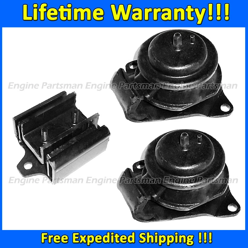 K2033 Front L+R Motor&Trans Mount Set 3PCS For Nissan Pickup 3.0L 1995-1996 4WD - Изображение 1 из 1