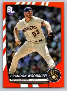 2023 Topps Big League #137 Brandon Woodruff arancione elettrico - Foto 1 di 2