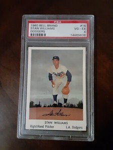 1960 Bell Brand Dodgers Baseball Card Stan Williams