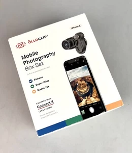 OLLOCLIP Set scatola fotografica mobile per iPhone X OC-0000257-EA - Nero - Foto 1 di 7