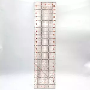 Fiskars Acrylic See Thru Grid Ruler 6x24 Inches Easy To Read Numbers - Picture 1 of 2
