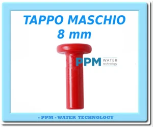 TAPPO  JOHN GUEST D. 8 MM  RACCORDO  ATTACCO RAPIDO DIRITTO ACQUA OSMOSI INVERSA - Picture 1 of 4
