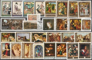 Ungarn Lot mit Gemälde und Kunst aus Hungary Magyarország Hungría Hongrie 677 - Foto 1 di 1