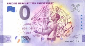 0 Euro Schein Freddie Mercury · 75th Anniversary · Souvenir o Null € Banknote - Bild 1 von 2