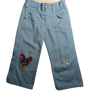Vintage 1970's Boys/Girls 4 20x15 Jeans Sears Toughskins Bootcut Relic Bootcut - Picture 1 of 6
