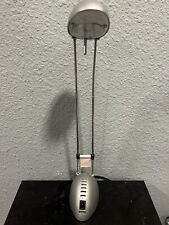 Rare-Retro Telescoping  Desk Lamp Adjustable Height & Angle Silver 7”- 16”. Tall