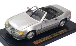 Maisto 1/18 Scale Diecast MB1989G - 1989 Mercedes Benz 500SL - Met. Grey - Picture 1 of 5