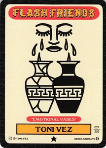 Toni Vez Emotional Vases Tattoo Crocodile Jacksons Flash Friends Card Germany - Picture 1 of 2