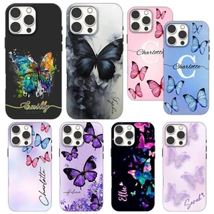 Personalised Phone Butterfly Case Cover For Apple iPhone 16 Pro Max 15 14 13 12 - Picture 1 of 53