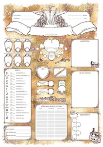14 - Custom Character Sheets Each Class Dungeons & Dragons DnD 5e Fantasy RPG - Picture 1 of 17