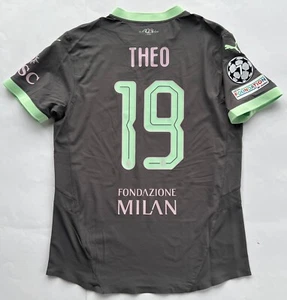 THEO MILAN MAGLIA 3RD MATCH ISSUED SHIRT 2024-2025 PREPARATA CHAMPIONS LEAGUE - Foto 1 di 8