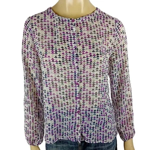 ARIAT ladies size S top purples grey sheer lightweight country western summer - Picture 1 of 8