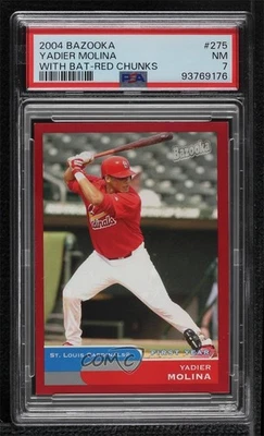 2004 Topps Bazooka Red Chunks Yadier Molina (Batting) #275 PSA 7 Rookie RC - Image 1 of 2