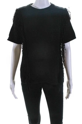 Suéter Michael Michael Kors Mujer Algodón Flecos Cuello Redondo Negro Talla M LL19LL Foto 1 de 4