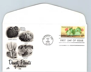 S06-0498, WÜSTENPFLANZEN, BIBERSCHWANZKAKTUS, ARTCRAFT ERSTTAGSBRIEF - Bild 1 von 2