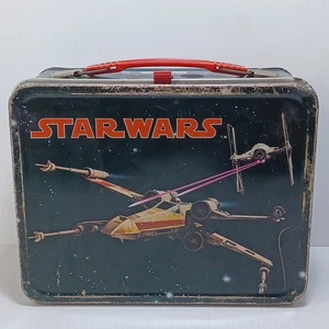 Vintage 1977 Star Wars Metall Brotdose Brotdose OHNE Thermoskanne X-Wing Luke Skywalker - Bild 1 von 13