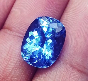 Acquamarina Naturale Certificata Taglio Principe 10,20 Ct Pietra Preziosa Sciolta Forma Cuscino - Foto 1 di 7