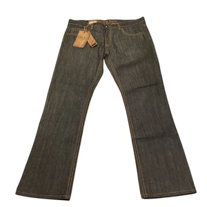 Antique Rivet Vintage Men's Benton Raw Black Denim Jeans Size 40X34 New With Tag - Picture 1 of 8