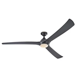 Westinghouse 7204200 Techno II 1 Light 3 Blade Integrated LED - Black - Picture 1 of 3