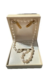 Pearl Necklace Sterling silver cultured 24” Length Y2K Gifts Vintage Jewelry - Picture 1 of 7
