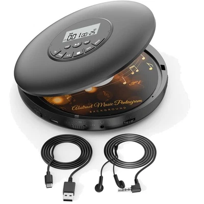 Tragbarer CD Player Mini CD Player Personal Musik Player Anti-Skip Schutz Por... - Bild 1 von 2
