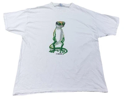 Vintage Y2K Geico Shirt Men XL White Double Sided Back Hit Nature Insurance Old - Image 1 of 4