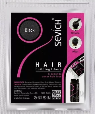 SEVICH Hair Building Fibers Refill Bag 100g Black