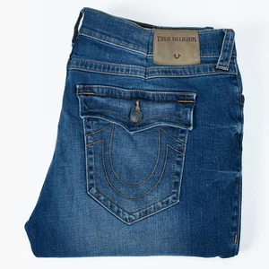 True Religion Jeans Herren 44 passt 42X32 Ricky Relaxed Straight Flap Pocket Denim - Bild 1 von 16