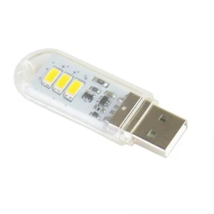 Luce USB 1,5W 140LM 3 LED SMD 5630 bianco caldo con interruttore tattile - Foto 1 di 5