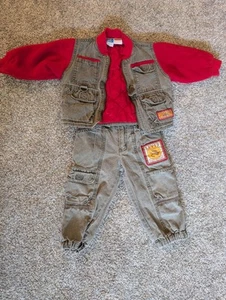 Vintage Levis Gone Fishing Denim Jean Flight Jacket Coat and Pants Size 3T - Picture 1 of 17