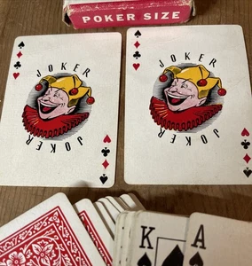 Vintage Invincible Playing Cards Retro Joker Cards Dull Deck Poker Size - Picture 1 of 8