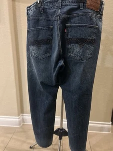 Jeans uomo Levi's 569 larghi larghi gamba larga Y2K lavaggio medio blu denim 38x32 - Foto 1 di 9