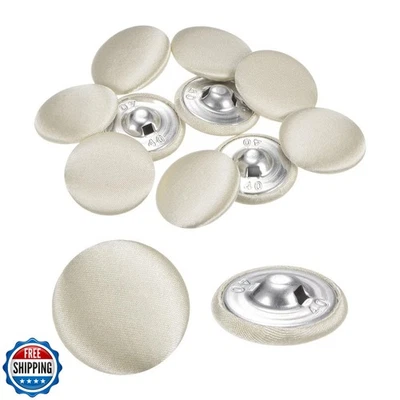 HARFINGTON 10pcs Fabric Cloth Buttons 1" Round Sewing Button with Shank Fabri - Image 1 of 4