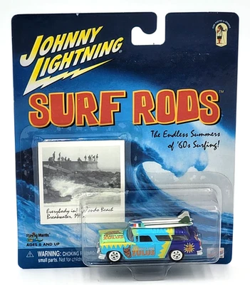 2001 Johnny Lightning Surf Rods County Line Zulus with LeRoy Grannis Surf Scene - Image 1 of 4
