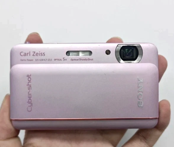 2025- SONY CyberShot DSC-TX66 18.2 MP Digital Camera with 5x Optical Zoom Pink - Image 1 of 4