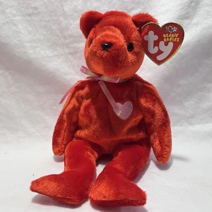 TY Beanie Baby KISS-e the Old Face Oso Día de San Valentín De colección Ty Beanie Bebés - Imagen 1 de 3