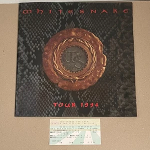 Whitesnake-1994 Japan Tour Concert Program ＆Ticket Stub -very good condition - Picture 1 of 8