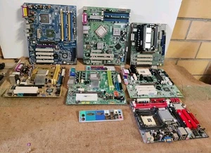 Computer Vintage Motherboard Socket 775 462 Asrock Asus + CPU Intel Pentium - Bild 1 von 10