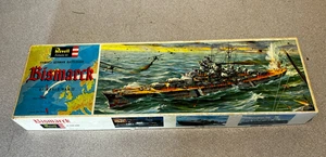 Vintage 1963 Revell 1/570 Scale WWII German Battleship Bismarck #H350-198 - Picture 1 of 12
